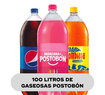 100 Litros de gaseosas postobón 
